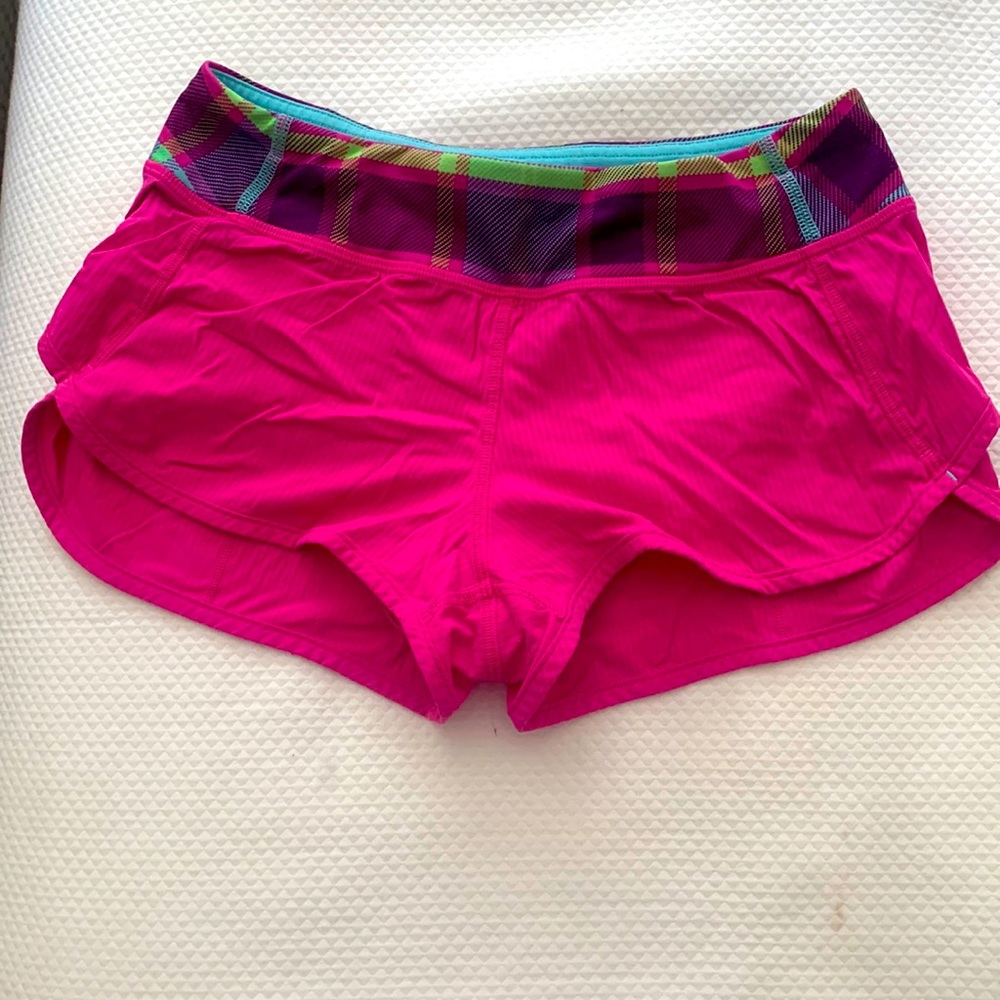 pink and plaid ivivva shorts size 12 girls